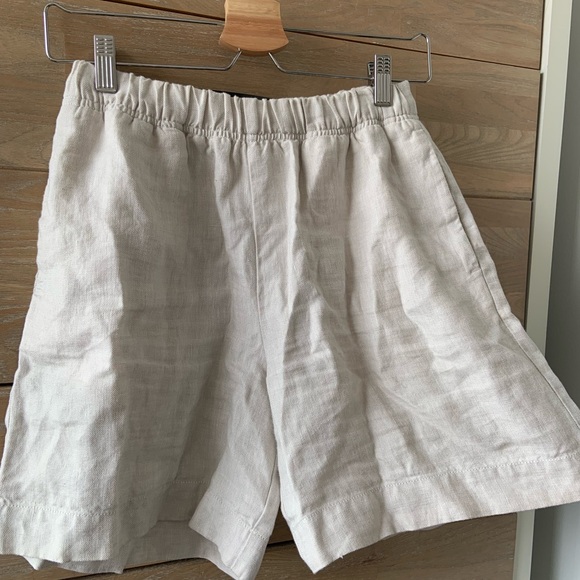 KOTN Women's Light Beige Linen Shorts - Picture 3 of 7